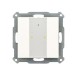 Push Button 2-fold Plus, Flush mounted, white MATT finish, status & orientation LED